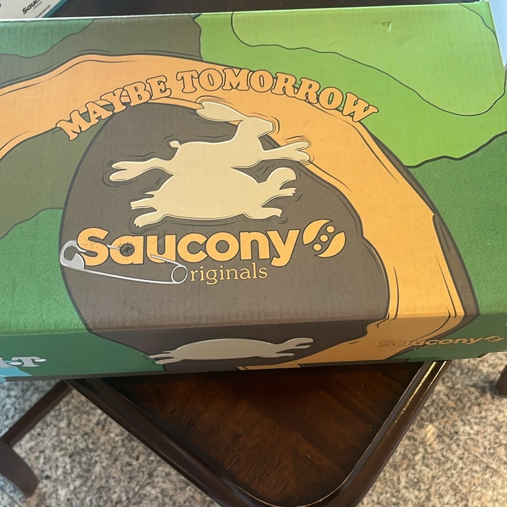 New SAUCONY 3D Grid Hurricane Tortoise Sneakers size 6 men’s or size 7.5 - Picture 5 of 6